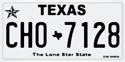 TX license plate CHO7128