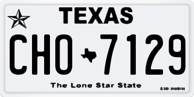 TX license plate CHO7129