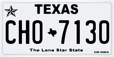 TX license plate CHO7130