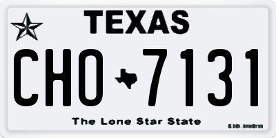 TX license plate CHO7131