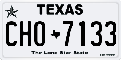 TX license plate CHO7133