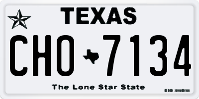 TX license plate CHO7134