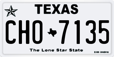 TX license plate CHO7135