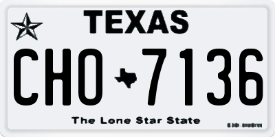 TX license plate CHO7136