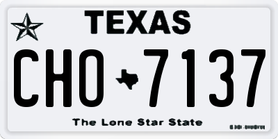 TX license plate CHO7137