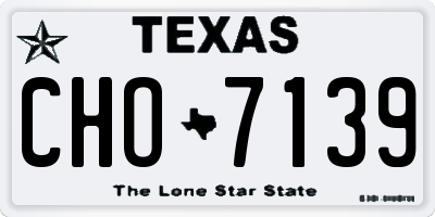 TX license plate CHO7139