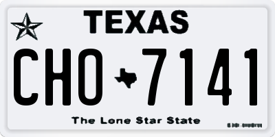 TX license plate CHO7141
