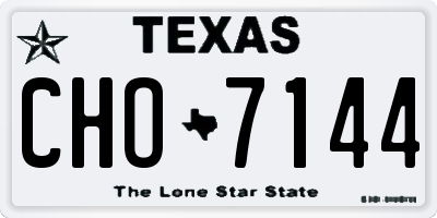 TX license plate CHO7144