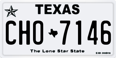 TX license plate CHO7146