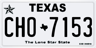 TX license plate CHO7153