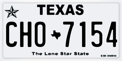 TX license plate CHO7154