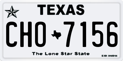 TX license plate CHO7156