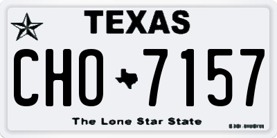 TX license plate CHO7157
