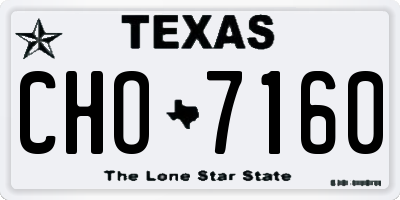 TX license plate CHO7160