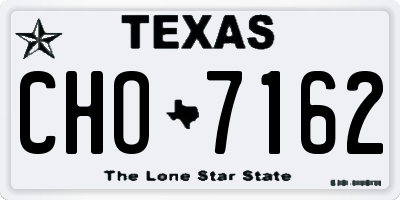 TX license plate CHO7162