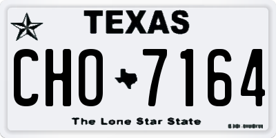 TX license plate CHO7164