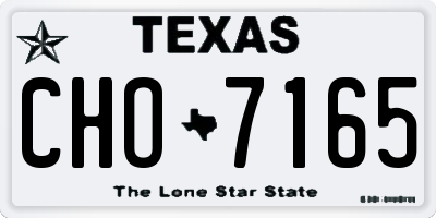 TX license plate CHO7165