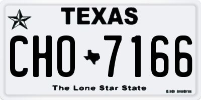 TX license plate CHO7166