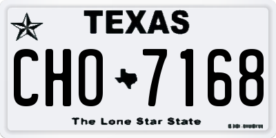 TX license plate CHO7168