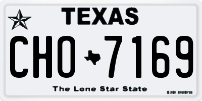 TX license plate CHO7169