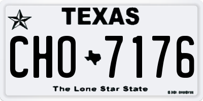 TX license plate CHO7176