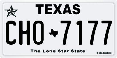 TX license plate CHO7177