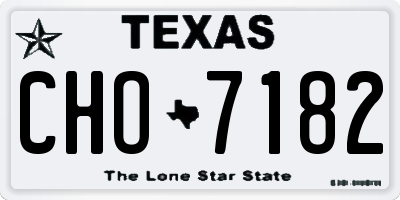 TX license plate CHO7182