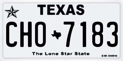 TX license plate CHO7183