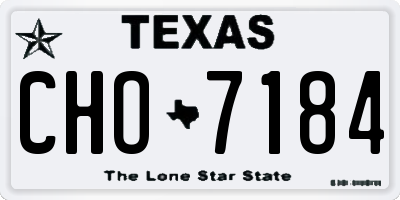 TX license plate CHO7184