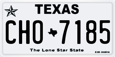TX license plate CHO7185