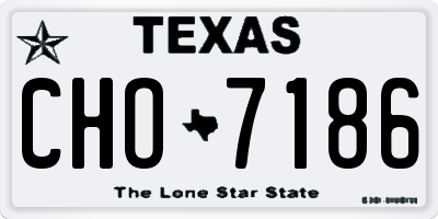 TX license plate CHO7186