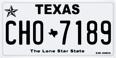 TX license plate CHO7189