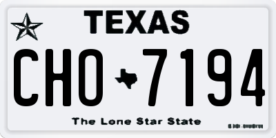 TX license plate CHO7194