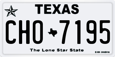 TX license plate CHO7195