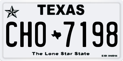 TX license plate CHO7198
