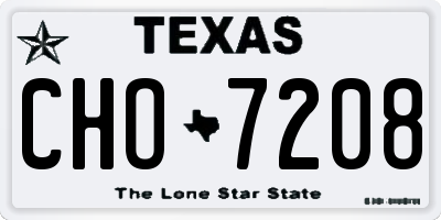 TX license plate CHO7208