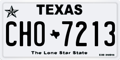 TX license plate CHO7213