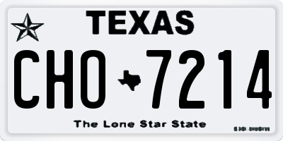 TX license plate CHO7214