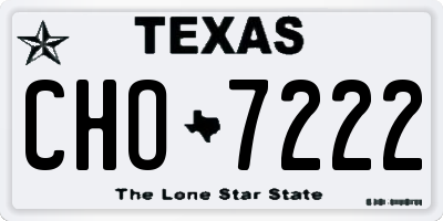 TX license plate CHO7222