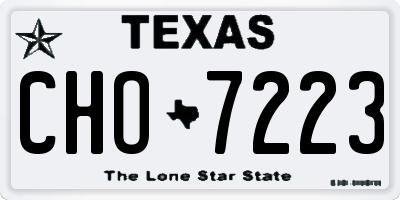 TX license plate CHO7223