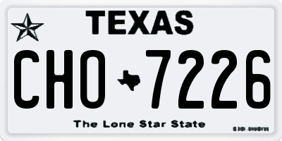 TX license plate CHO7226