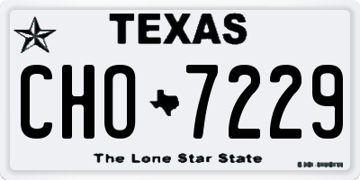 TX license plate CHO7229