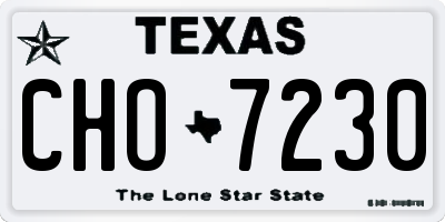 TX license plate CHO7230