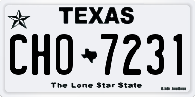 TX license plate CHO7231