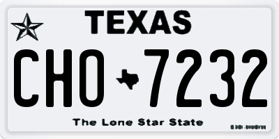 TX license plate CHO7232