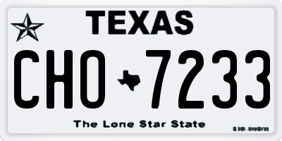 TX license plate CHO7233