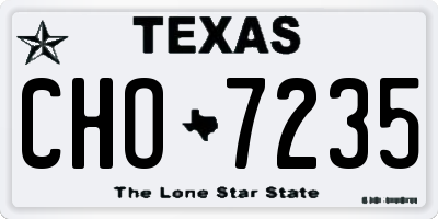 TX license plate CHO7235