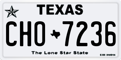 TX license plate CHO7236