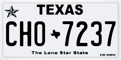 TX license plate CHO7237
