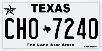 TX license plate CHO7240
